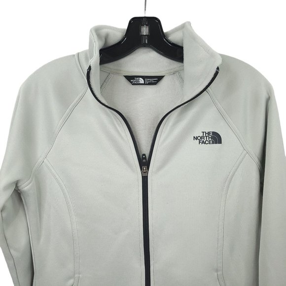 The North Face Full Zip Athletic Fit Jacket Womens Size S Long Sleeve Gray - Picture 3 of 13